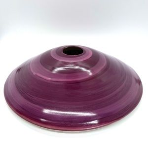 Vintage Signed Studio Art Pottery Swirl Modernist Mauve Vase